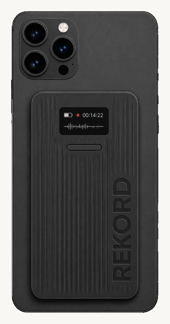 REKORD Go on the back of a phone, for scale